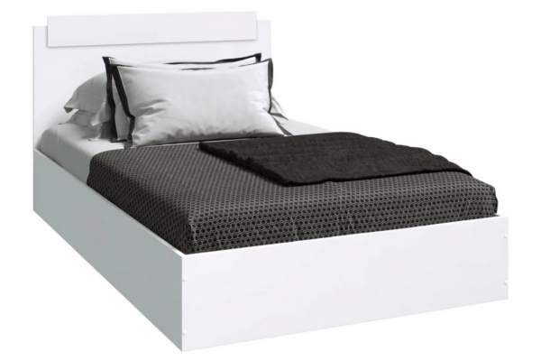 Кровать Эко 1400 белый гладкий