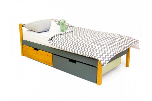 Кровать Svogen Classic с ящиками дерево-графит